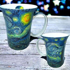 McIntosh Von Gogh Classics l Fine China l 11 oz. Coffee Mug l Starry Night l EUC